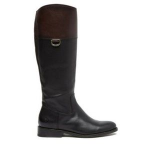 FRYE Jayden D Ring Black & Brown Leather Boots 5.5